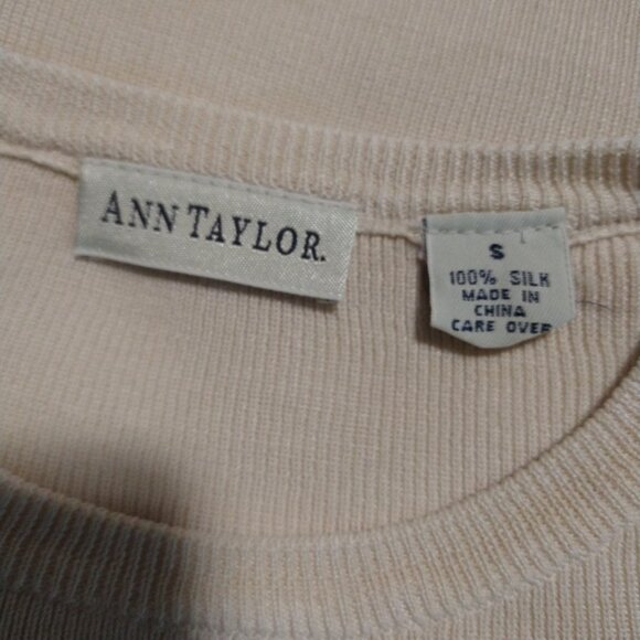 100% Silk Knit Tee by Ann Taylor - Picture 3 of 3